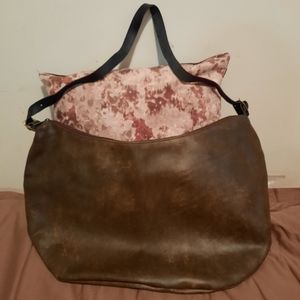 Brown tote bag